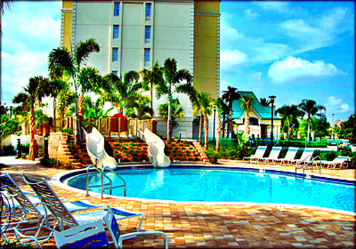 hotel custom commercial pool slide